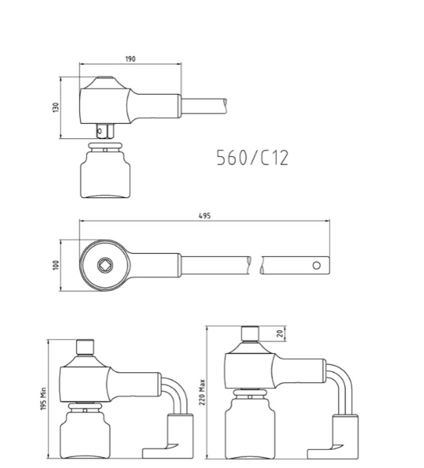 Beta 560/C12 - Moltiplicatore di coppia destrorso/sinistrorso in valigetta di ma