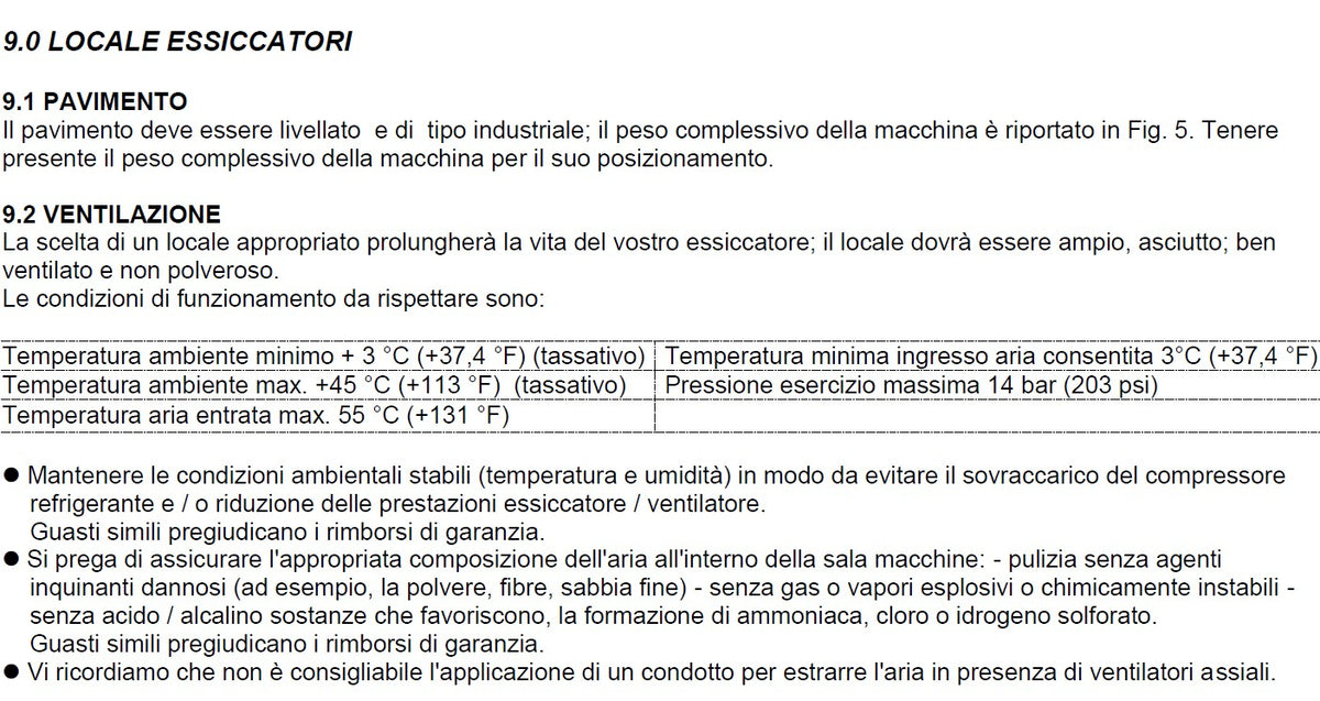 Essiccatore DRY 1260 Abac