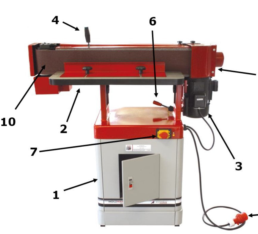 Holzmann KOS 2260C - Levigatrice a nastro oscillante trifase, 400V
