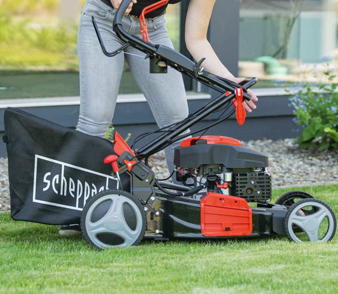 SCHEPPACH ms173-51e Rasaerba a scoppio semovente avviamento elettrico 173cc 51cm