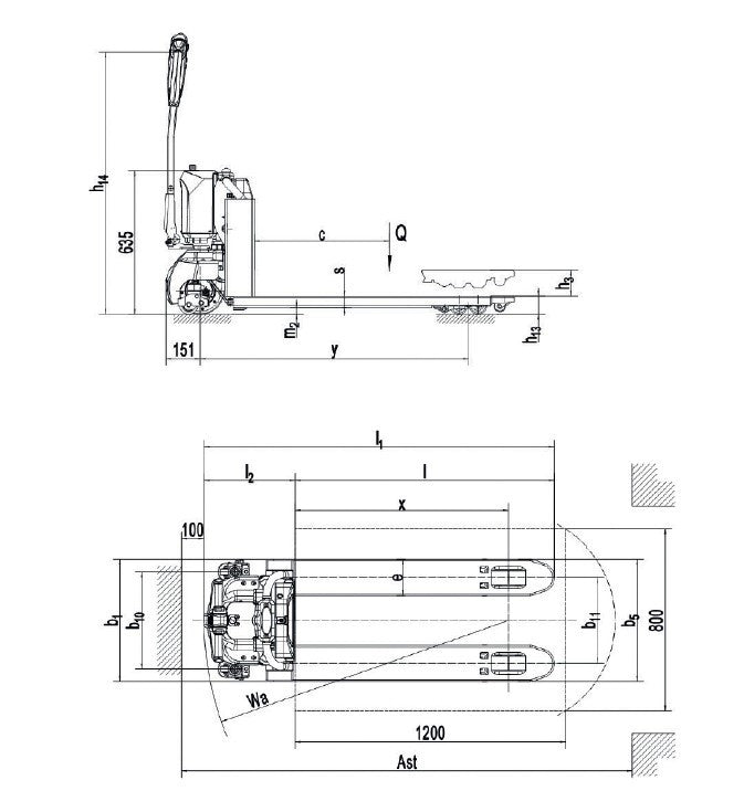 Novamach NEEN/20/Q Transpallet elettrico con portata 2000 kg