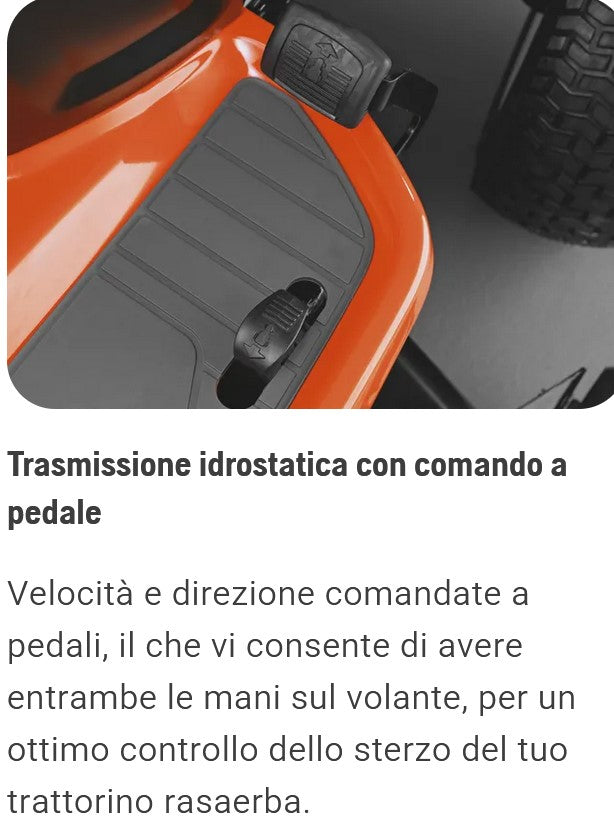 Trattorino scarico laterale Husqvarna TS 142T