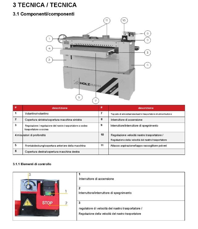 Holzmann ZS635NEO_230V mini levigatrice a nastro largo calibratrice