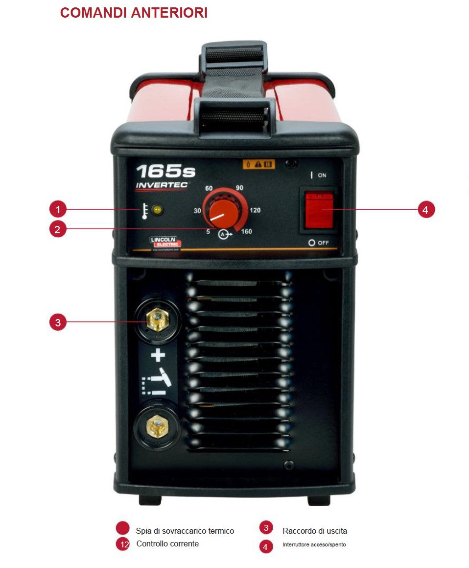 Lincoln Invertec - 165S 230V , 160A 20% industriale solo corpo macchina
