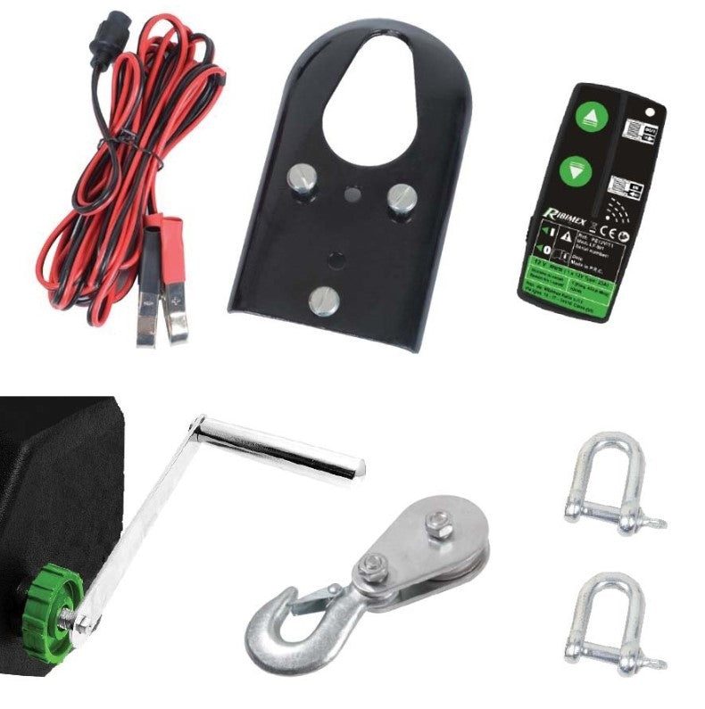 Verricello 12V radiocomandato Ribimex PE12V/T1 - ideale per auto e barca