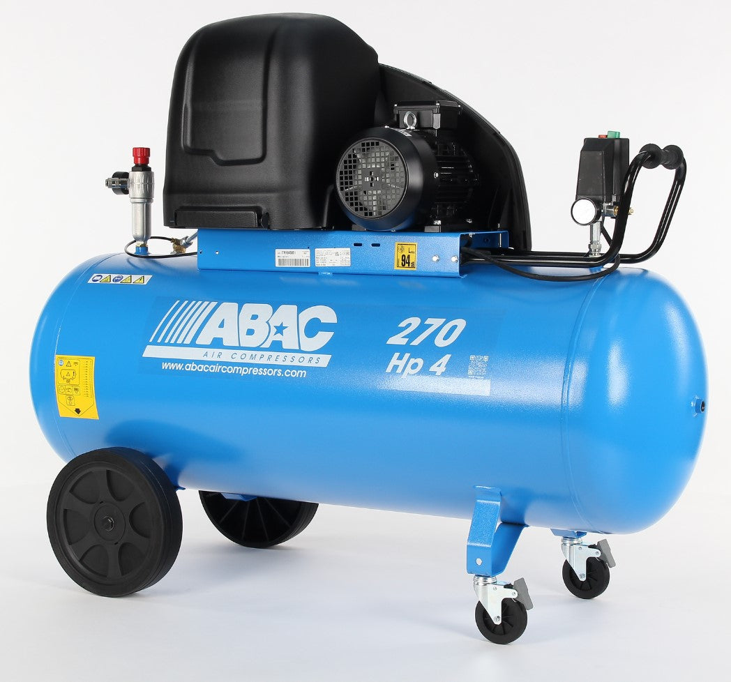 Abac S A39B 270 CT4 - 270lt Compressore a Pistone Silenziato , 400v , bar 10 , 4 Hp