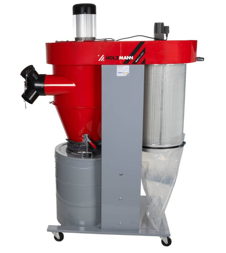 Holzmann RLE1500_230V Aspiratrucioli Depolverificatore di polvere ciclonico con telecomando