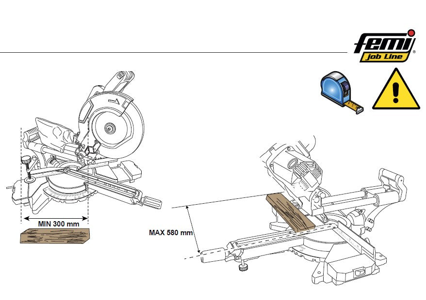 Femi TR1025/B Troncatrice per legno radiale 220v , 2000w , taglio max 340x90 mm