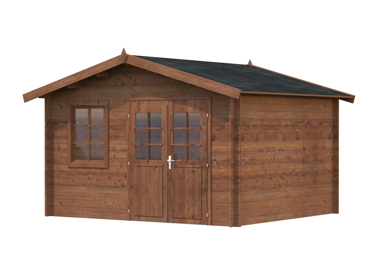 Losa Legnami Dorothy - Casetta in legno di abete impregnato - 380 x 337 x H 258 cm
