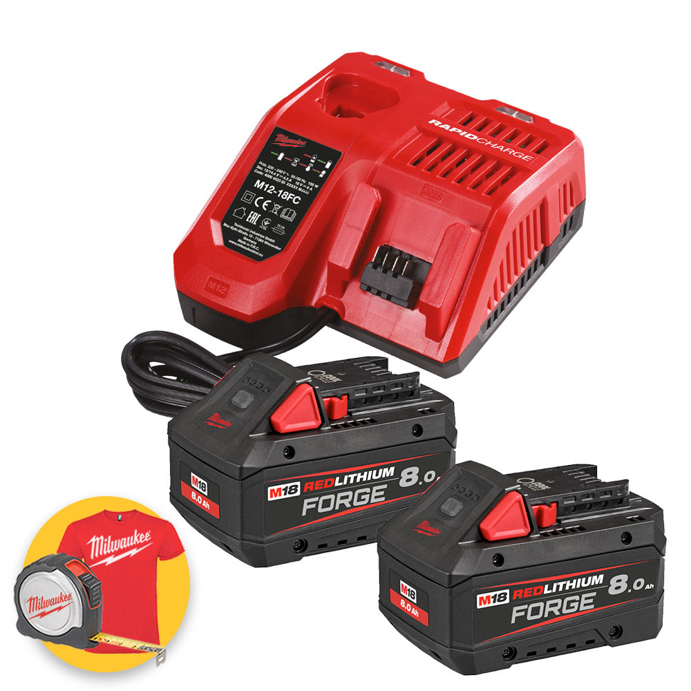 M18 FORGENRG-802 - Kit batterie e caricabatterie rapido - 2 x 8Ah FORGE