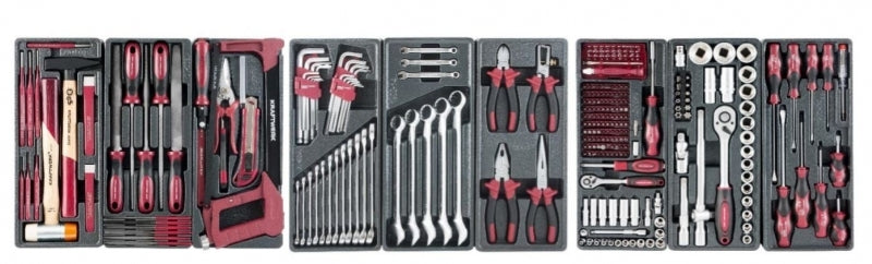 Carrello portautensili Kraftwerk completo 102.222.511 con assortimento 286 utensili (grigio)