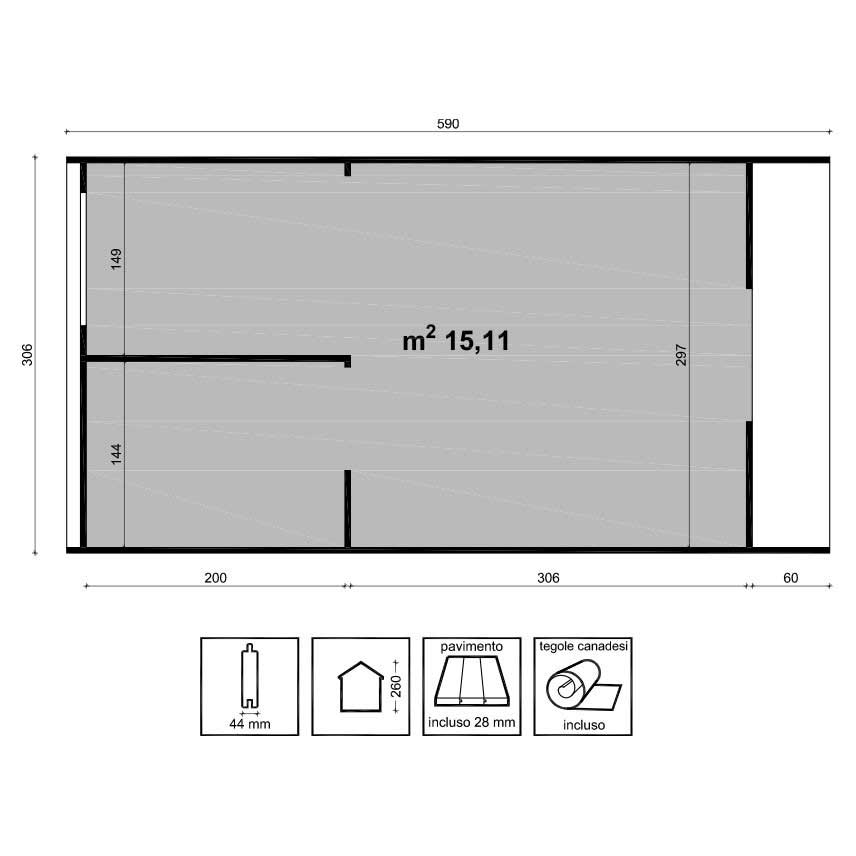 Camping Pod Cm. 300X600 - Losa Esterni da Vivere