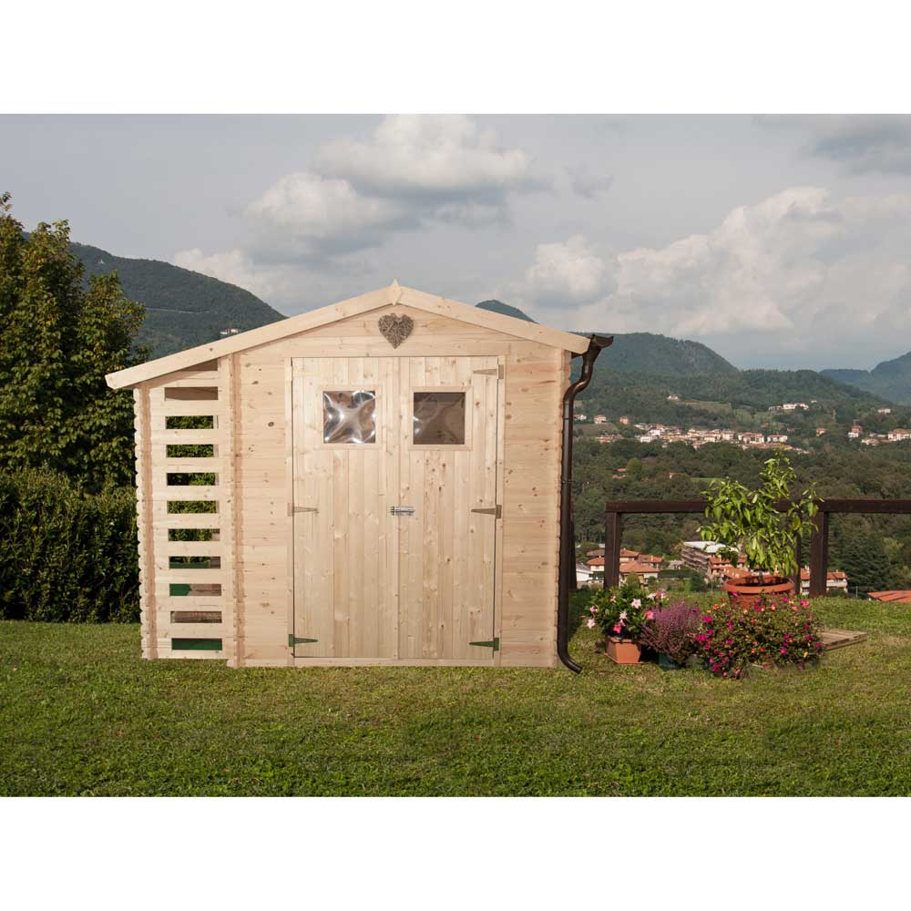 Losa Esterni da Vivere Ava - Casetta Con Legnaia Ava Cm. 200X200