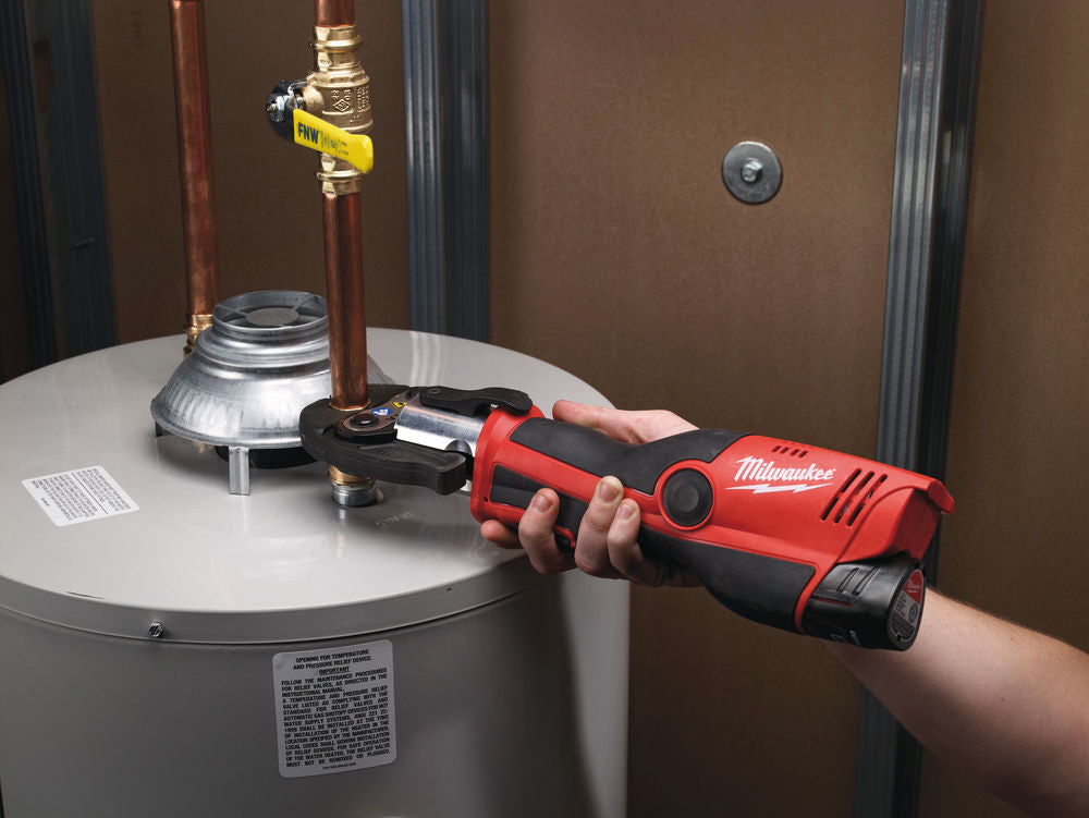 Milwaukee M12 HPT-202C Geberit Mapress Set - Pressatrice idraulica a batteria Force Logic -  2 x 2Ah