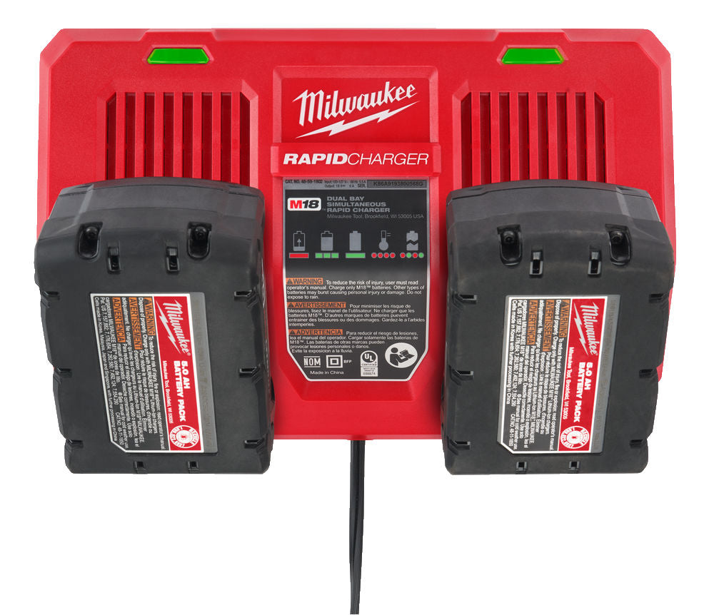 Milwaukee M18 DFC - Caricabatterie simultaneo per batterie M18 