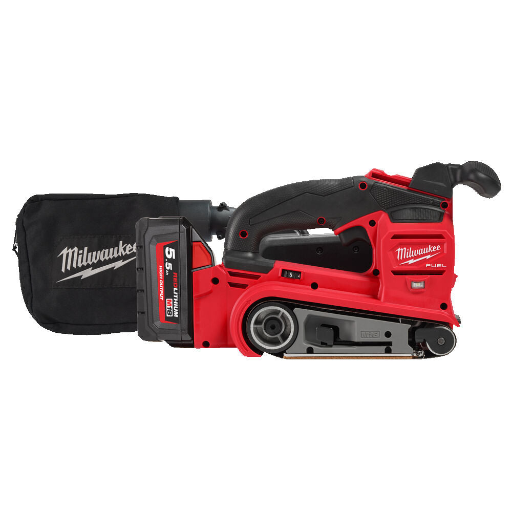Milwaukee FBTS75-552X - Levigatrice a nastro a batteria 18V FUEL -  nastro 75 MM