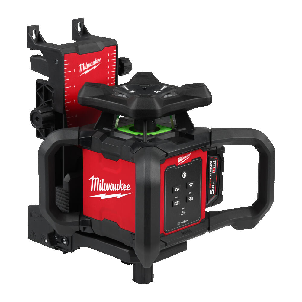 Milwaukee M18 RLOHVG300-501C - Livella laser 18V rotante 300 metri raggio orizzontale/verticale verde 