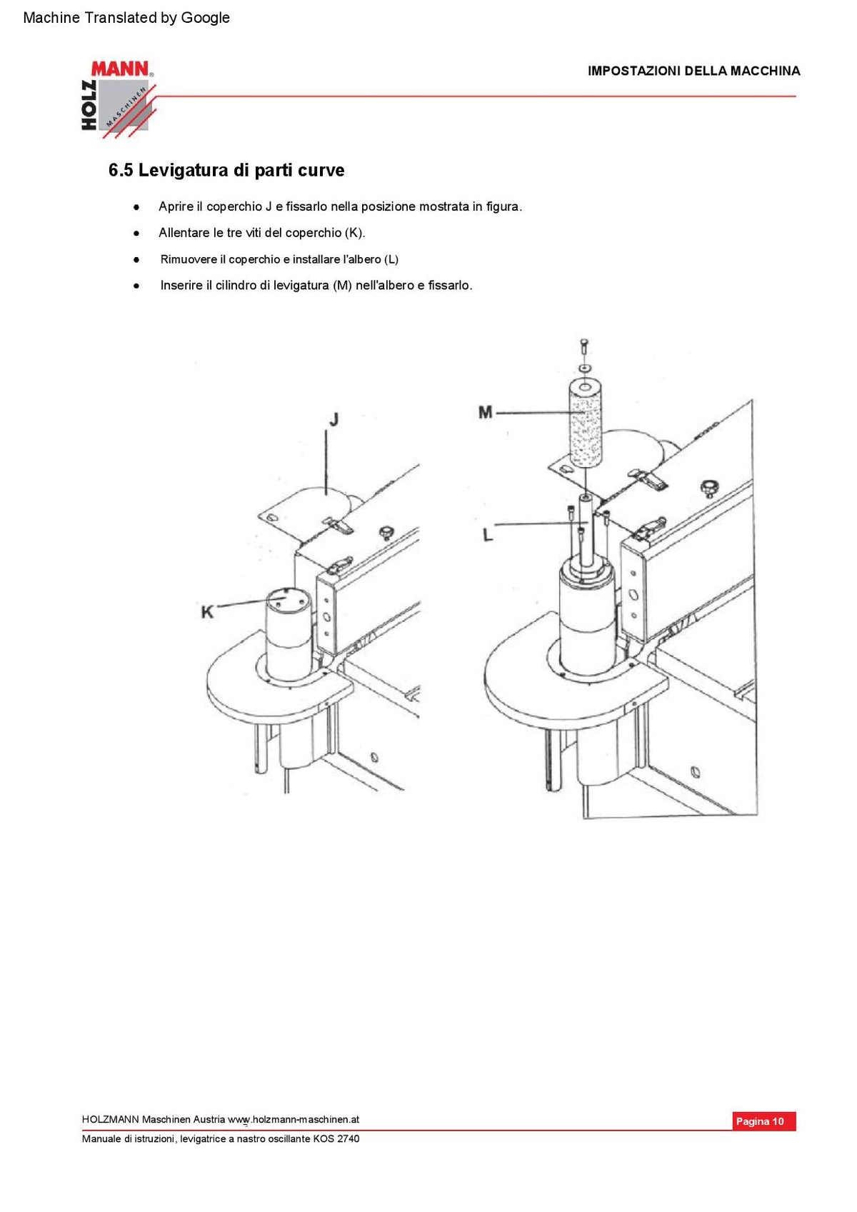 Holzmann KOS2740C_230V levigatrice a nastro oscillante