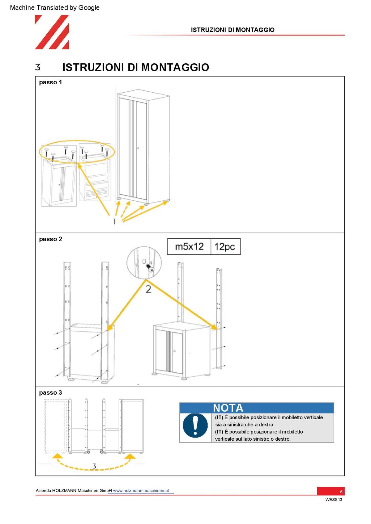 HOLZMANN WESS13 Arredamento modulare per officina economico