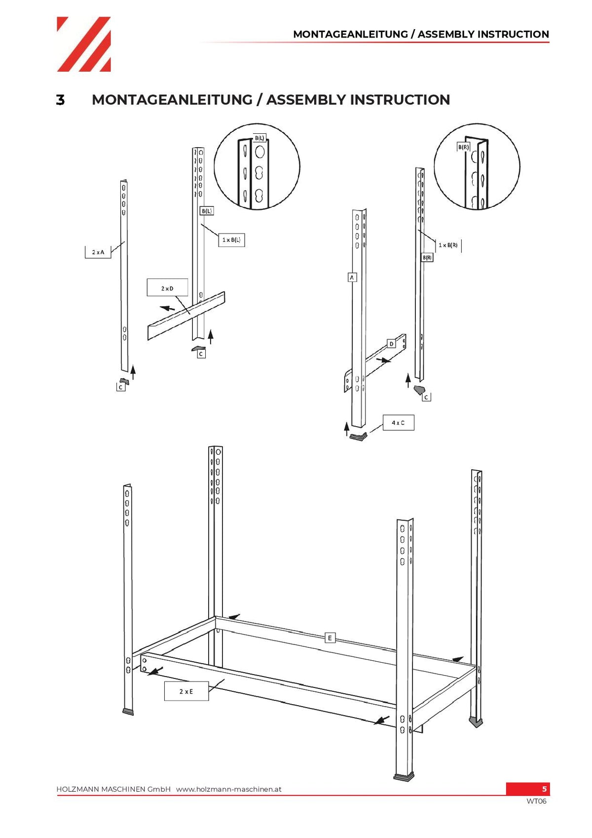 Holzmann WT06 banco di lavoro dimensioni 1210x610x1500 mm