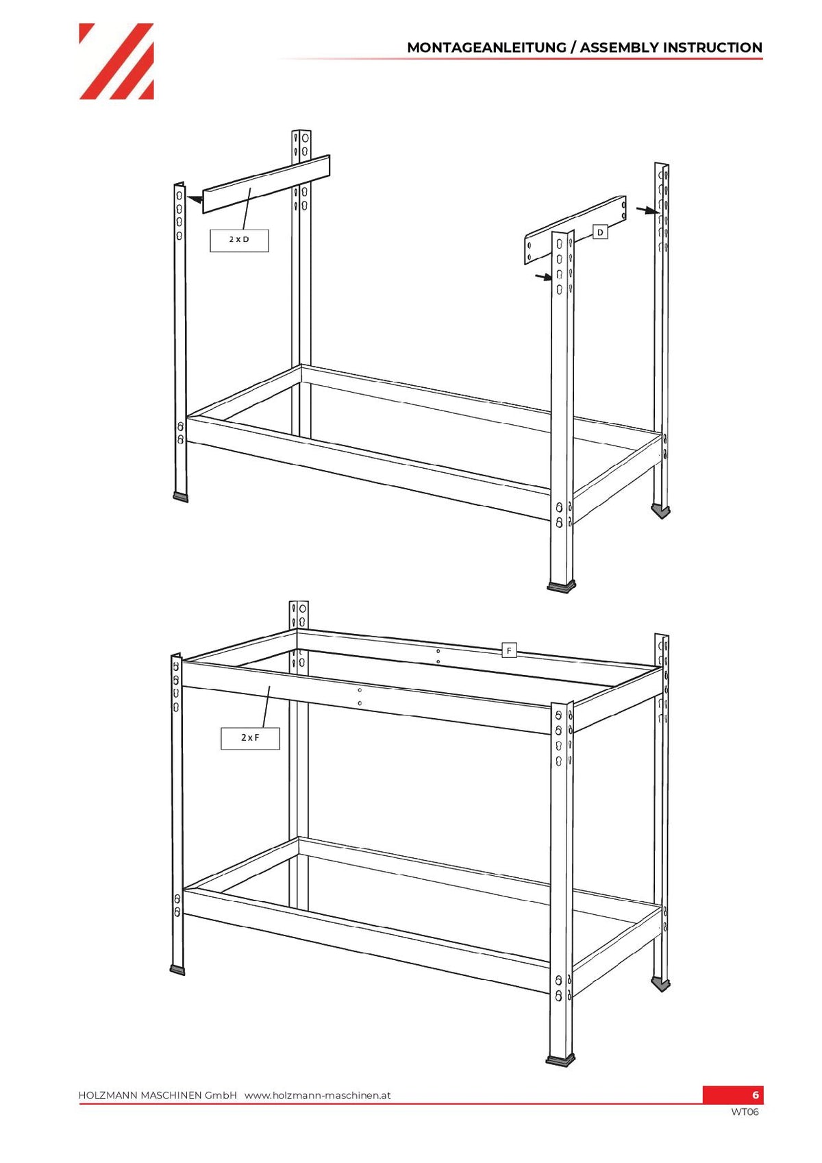 Holzmann WT06 banco di lavoro dimensioni 1210x610x1500 mm