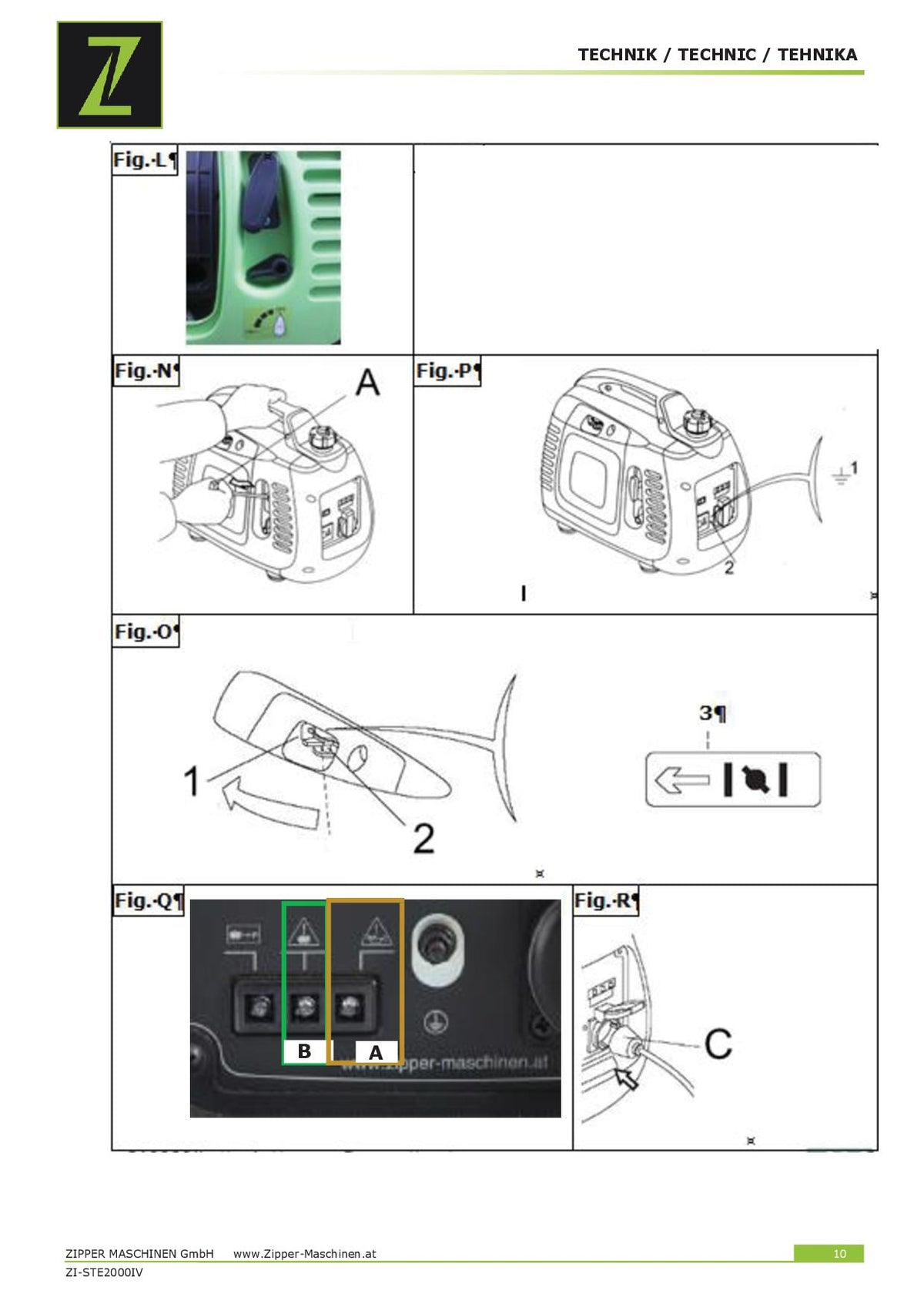ZIPPER ZI-STE2000IV Generatore di corrente inverter 1900w 220v