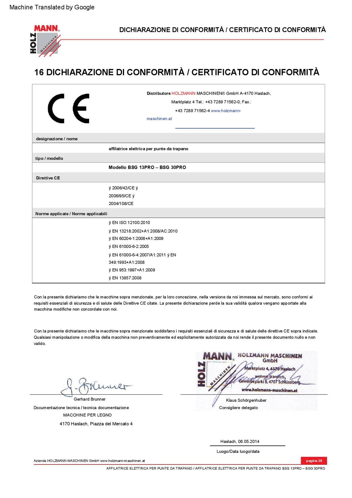 Holzmann BSG 13PRO - Affilapunte elicoidali