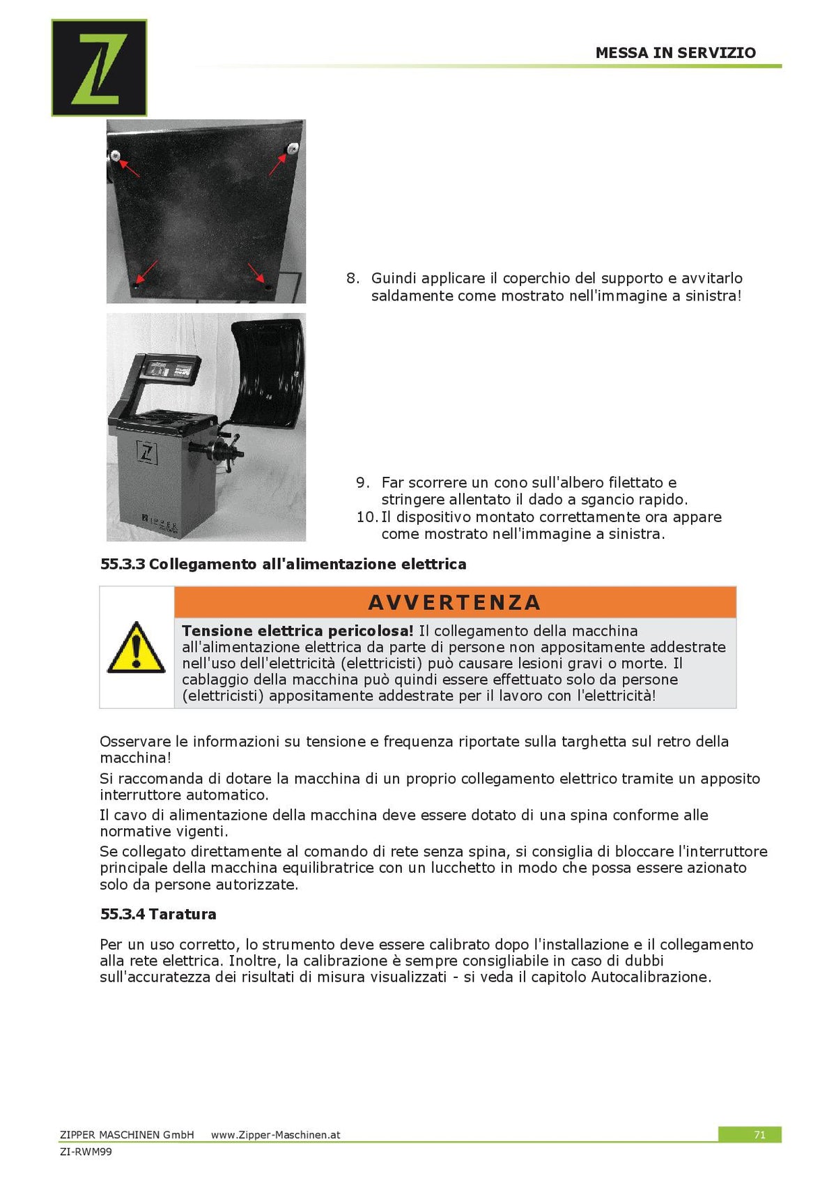 Zipper ZI-RWM99 - Equilibratrice gomme auto Zipper