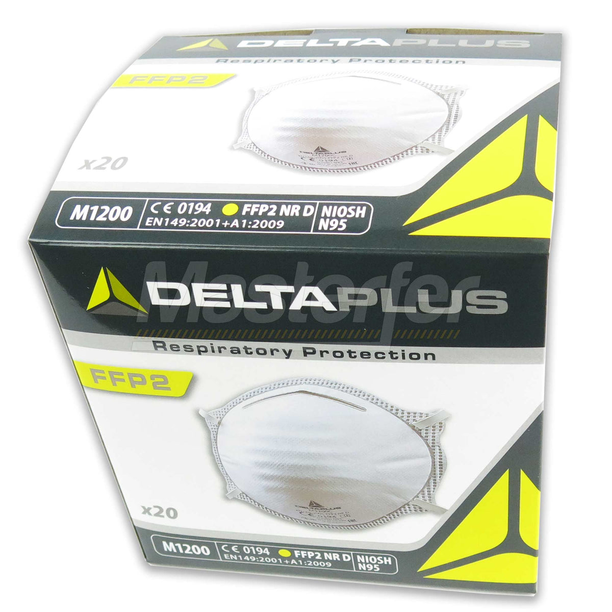 Deltaplus M1200 - Mascherina monouso a conchiglia - Protezione FFP2 EN 149:201+A1 scatola