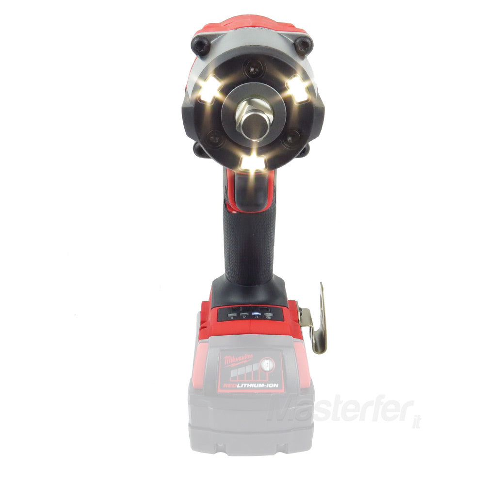 Milwaukee M18 FMTIW2F12-0 - Avvitatore ad impulsi a batteria 18V Fuel,  attacco da 1/2" F lato led