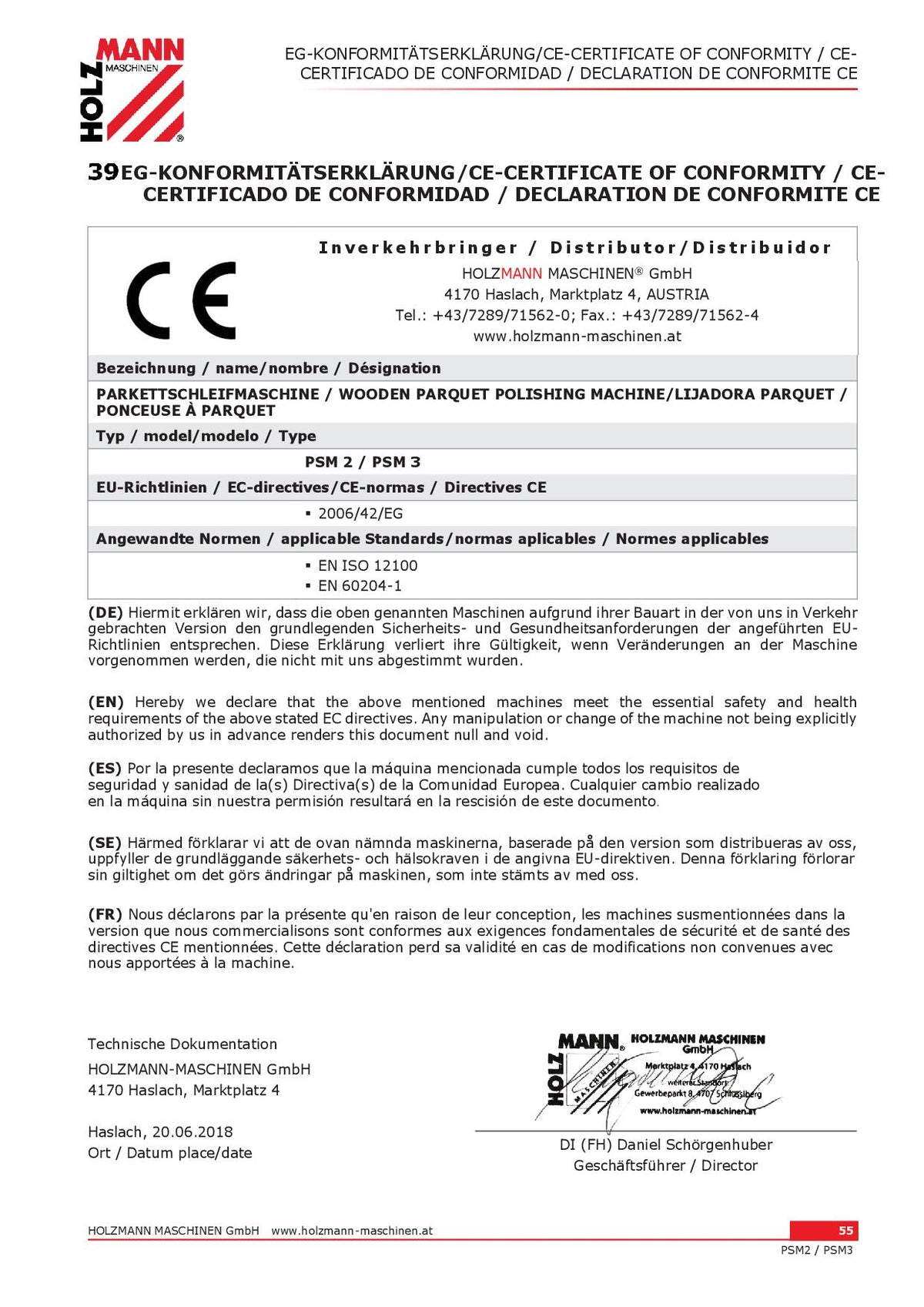 Holzmann PSM2_230V lucidatrice per parquet in legno
