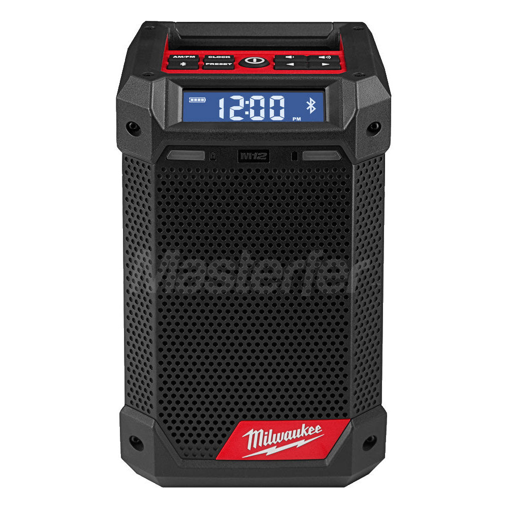 Milwaukee M12 RCDAB+-0 - Radio DAB+ da cantiere a batterie  FRONTALE