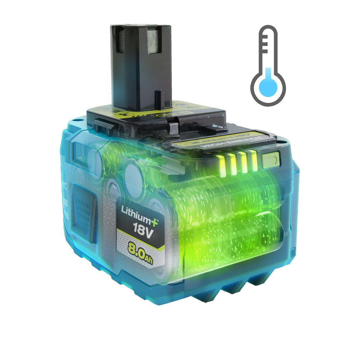 Ryobi RB1880T - batteria 18V 8.0Ah High Energy