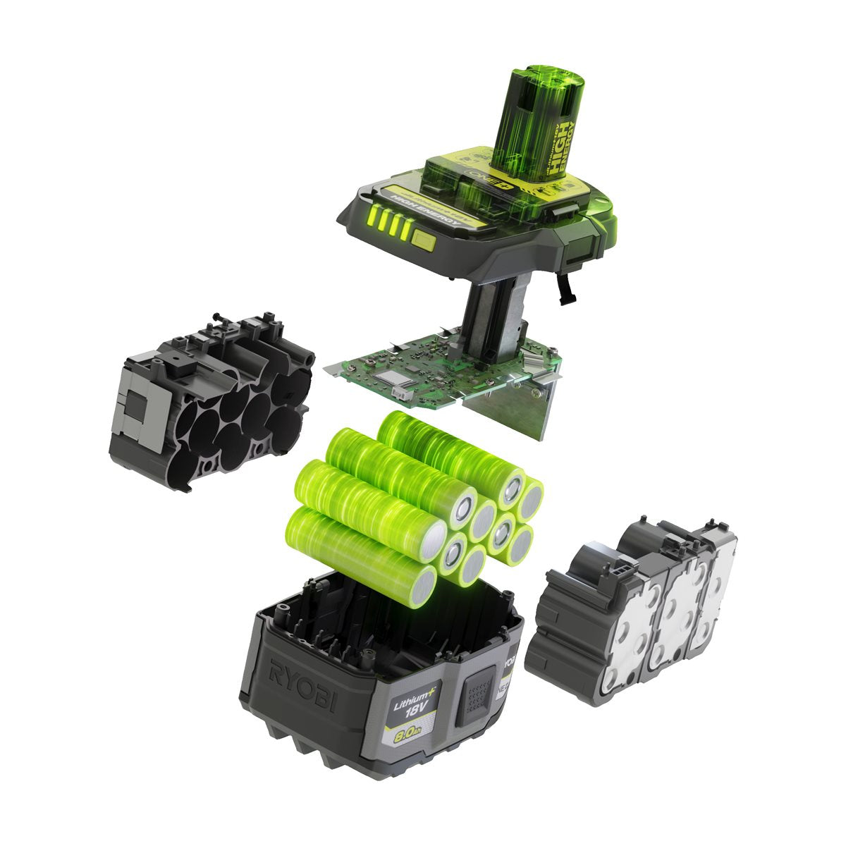 Ryobi RB1880T - batteria 18V 8.0Ah High Energy
