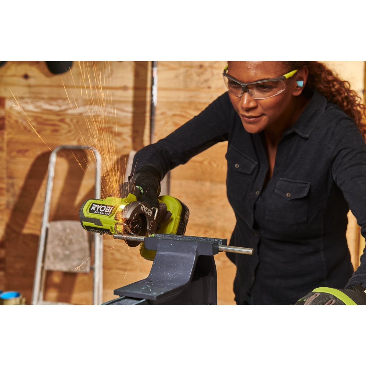 Ryobi RCT18BL-0 - Smerigliatrice compatta 18V Brushless, solo corpo