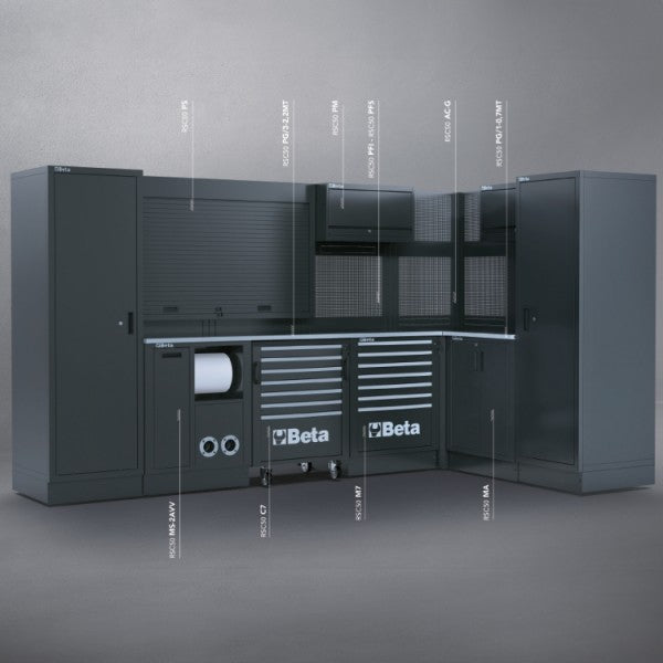 Beta RSC50 L - Arredamento arredo completo per officina - piano in acciaio