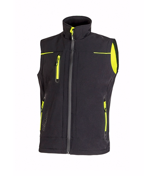 U-Power UNIVERSE - Gilet in Softshell, Black Carbon