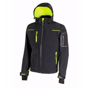 U-Power SPACE - Giacca in Softshell, Carbon Black