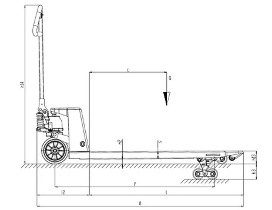 Pramac GS EVO 25S4 1220X525 - Transpallet professionale 2500 Kg