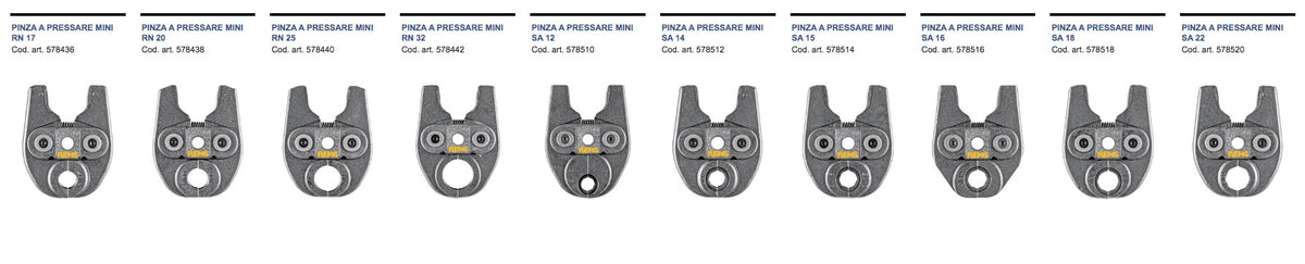 Rems pinza per pressatrice idraulica Mini-Press 22V ACC - Misure a scelta
