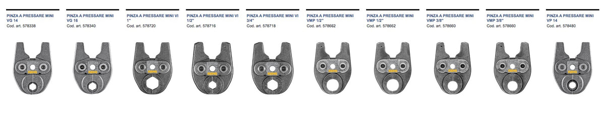 Rems pinza per pressatrice idraulica Mini-Press 22V ACC - Misure a scelta