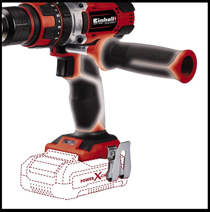 Kit Einhell EXPERT PLUS a batteria 18V - Trapano con percussione, smerigliatrice 2x 4Ah 
