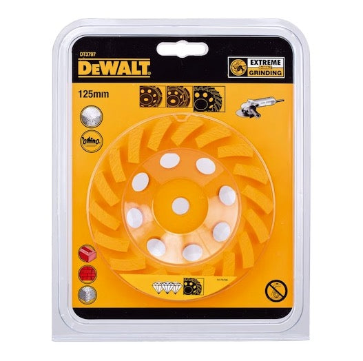 DeWalt DT3797 - Tazza diamantata a corona turbo - Diametro: 125 mm