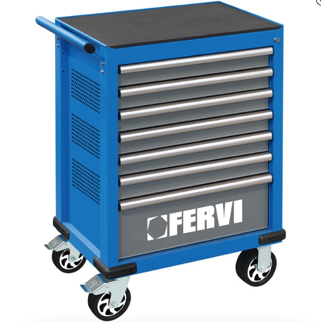 Fervi C960C3C - Carrello attrezzi da officina completo - 235 pezzi 