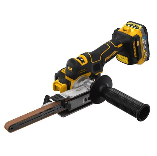 Dewalt DCM200E2T-QW - Levigatrice a nastro a batteria 18V per finitura e sbavatura - 2 x 18V Powerstack