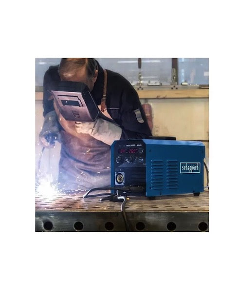 Scheppach WSE5000MULTI - Saldatrice 4in1 a filo MMA MIG TIG 200A 