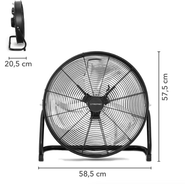Trotec TVM 20 D - Ventilatore da pavimento da 50 cm Ø