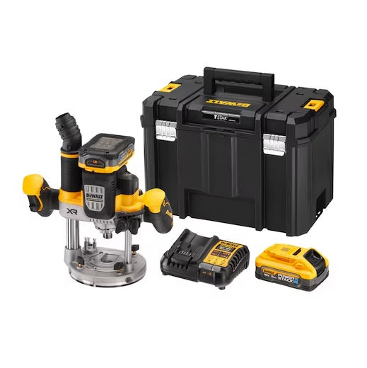 Dewalt DCW620H2-QW - Elettrofresatrice ad affondamento XR 18V Motore BRUSHLESS - 2 x 18V Powerstack 5Ah