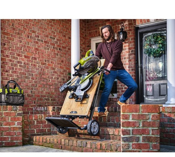 Ryobi RWBSB-01 - Banco da lavoro pieghevole in legno su ruote