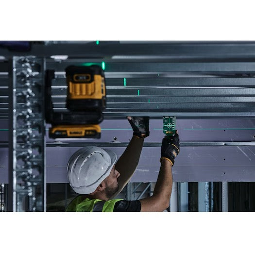 Dewalt DCLE34021N-XJ  - Livella laser multilinea con raggio verde, 2 linee verticali a squadro 90°
